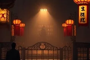 法庭上手语翻译比划手势的侧影画面